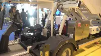 Stand con in mostra le soluzioni delle attrezzature aeroportuali promosse da Aviogei durante il GSE Expo di Lisbona 2026