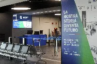 Roma, 12 aprile 2023. Aeroporto di Fiumicino: inaugurato ampliamento area di imbarco A, che comprende un molo completamente rinnovato ed una nuova piazza