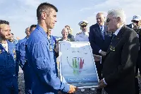 Pratica di Mare, 18/06/2023 (II mandato) Il presidente della Repubblica Sergio Mattarella all’aeroporto militare di Pratica di Mare, in occasione della "Manifestazione aerea" per le celebrazioni dei cento anni dell’AMI