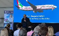 Roma, 10 maggio 2025. Open Day Urbe Aero: intervento di Gaetano Intrieri amministratore delegato di Aeroitalia