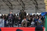 L'Aquila, 5 maggio 2026. Il ministro della Difesa, Guido Crosetto, durante il suo intervento nel corso della cerimonia in occasione del 165esimo anniversario costituzione della Forza Armata