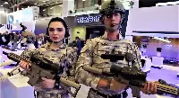 Stand of the Aselsan, the Turkish company, at "IDEF 2019"