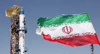 Iran flag and iranian launcher