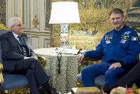 19/02/2018 Sergio Mattarella con Paolo Nespoli