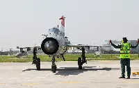 The final farewell to the decommissioned Indian MiG-21 Bison fighter aircraft, along with 35 others, during a ceremony in Chandigarh, India, on September 26, 2025