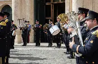Banda Marina militare italiana durante un concerto a Palazzo Montecitorio