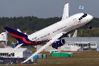 A Sukhoi Superjet SSJ-100 aircraft