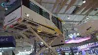 Stand con in mostra le soluzioni delle attrezzature aeroportuali promosse da Aviogei durante il GSE Expo di Lisbona 2026
