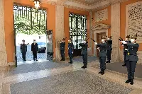 GdF, Roma, 26 maggio 2021. Il ministro degli Affari esteri e della cooperazione internazionale, Luigi Di Maio, visita Comando generale