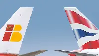 Iberia and British Airways (IAG) aircraft tails