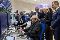 Ciampino, 11/11/2025 (II mandato) Il presidente Sergio Mattarella nel corso della visita al Centro radar Acc (Area Control Center) di Enav (Società nazionale assistenza volo)