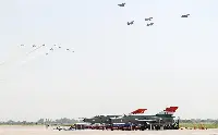 Decommissioning ceremony for India's MiG-21 Bison fighter aircraft in Chandigarh, India, on September 26, 2025: handover to the domestically produced Tejas.