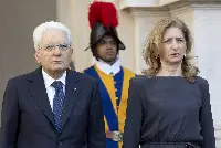 Città del Vaticano, 06/06/2025 (II mandato) il presidente Sergio Mattarella e la figlia Laura in occasione della visita ufficiale in Vaticano