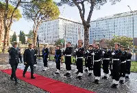 Viceministro Infrastrutture e trasporti Giovanni Carlo Cancelleri visita Comando generale Corpo Capitanerie di Porto-Guardia costiera il 23 dicembre 2019 in occasione delle festività natalizie
