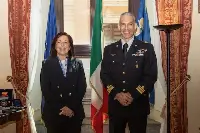 Roma, 22 marzo 2024. Sottosegretario Difesa, Isabella Rauti, ha incontrato Walter Villadei, colonnello AMI, ottavo astronauta italiano della storia rientrato il 9 febbraio dalla missione spaziale Axiom-3 “Voluntas”, dopo tre settimane in orbita di cui 18 giorni a bordo della Stazione Spaziale Internazionale (Iss)