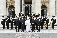 Città del Vaticano, 16 settembre 2023 Piazza San Pietro, il Santo Padre, in occasione dell’80esimo anniversario del sacrificio del vicebrigadiere Salvo D'Acquisto ha ricevuto una folta delegazione dell’Arma dei carabinieri, alla presenza del ministro della Difesa Gudo Crosetto e del comandante generale Teo Luzi