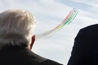 Pratica di Mare, 18/06/2023 (II mandato) Il presidente della Repubblica Sergio Mattarella all’aeroporto militare di Pratica di Mare, in occasione della "Manifestazione aerea" per le celebrazioni dei cento anni dell’AMI