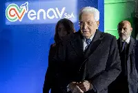 Ciampino, 11/11/2025 (II mandato) Il presidente Sergio Mattarella lascia il Centro radar Acc (Area Control Center) di Enav