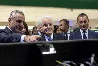 Ciampino, 11/11/2025 (II mandato) Il presidente Sergio Mattarella nel corso della visita al Centro radar Acc (Area Control Center) di Enav