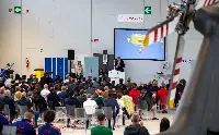 Brindisi, 2 ottobre 2025. Inaugurazione della nuova base di manutenzione per elicotteri di Leonardo, la prima infrastruttura di questo tipo dedicata al Sud d’Italia