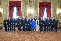 Palazzo del Quirinale 05/09/2019. Il presidente Sergio Mattarella in occasione della cerimonia di giuramento del presidente del Consiglio dei ministri Giuseppe Conte e dei membri del nuovo Governo