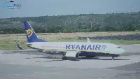 A Ryanair plane at Trieste Airport