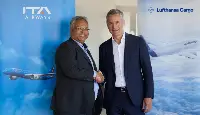 Ashwin Bhat, CEO Lufthansa Cargo and Joerg Eberhart, CEO and general manager of ITA Airways