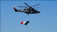 Elicottero AMI in volo durante l'esercitazione "Grifone 2023" a Frosinone