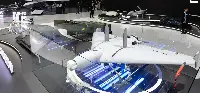 Prototipo di Uav medio (Loitering Munition) esposto allo stand di Korean Air durante il salone Adex 2025 a Seoul (dal 17 al 24 ottobre)