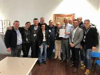 Accordo siglato giovedì 7 febbraio 2019 per lo stabilimento Avio Aero di Brindisi tra direzione aziendale ed Rsu di stabilimento di Fim-Fiom-Fismic-Ugl-Failms alla presenza ad Riccardo Procacci in visita nel sito brindisino