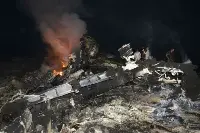 Wreckage of Malaysia Airlines B-777/200 airliner (MH17 flight)