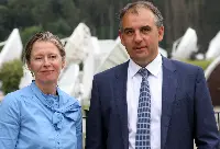 Corinne Mailles, Deputy General Manager of Telespazio France and Patrick Biewer, CEO of GovSat